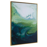Wall Art Serene Green Framed Abstract Art