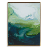 Wall Art Serene Green Framed Abstract Art