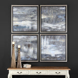 Wall Art Shades Of Gray Hand Painted Art S/4