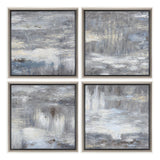 Wall Art Shades Of Gray Hand Painted Art S/4