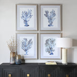 Wall Art Shibori Coral Framed Prints // Set of 4