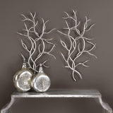 Wall Art Silver Branches Wall Art S/2