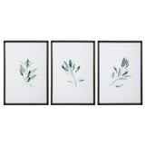 Wall Art Simple Sage Watercolor Prints, S/3