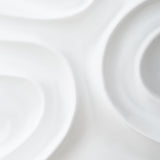 Wall Art Snowdrift Scultped White Wall Decor // Set of 4