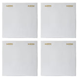 Wall Art Snowdrift Scultped White Wall Decor // Set of 4