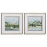 Wall Art Soft Sage Abstract Landscape Prints // Set of 2