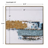 Wall Art Stacked Against Hand Painted Canvas