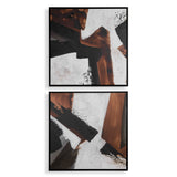 Wall Art Tactile Inspiration Framed Abstract Art // Set of 2