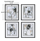 Wall Art Tangled Threads Abstract Framed Prints, S/4