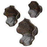 Wall Art Two Wood Wall Decor In Mocha // Set of 3