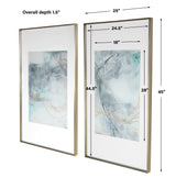 Wall Art Undulating Oro Abstract Prints, S/2