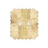 Wall Plates & Covers Gold Gilded Scallop Edge Acrylic Switch Plate Double Switch