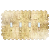 Wall Plates & Covers Gold Gilded Scallop Edge Acrylic Switch Plate Quad Switch