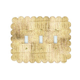 Wall Plates & Covers Gold Gilded Scallop Edge Acrylic Switch Plate Triple Switch