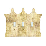 Wall Plates & Covers Gold Leaf Gilded Acrylic Pagota Switch Plate Triple Switch