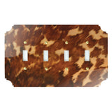 Wall Plates & Covers Tortoise Acrylic Switch Plate Quad Switch