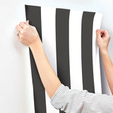 Wallpaper 3-in Stripe Wallpaper // Black & White