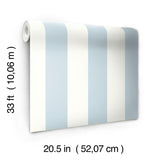 Wallpaper 3-in Stripe Wallpaper // Blue & White
