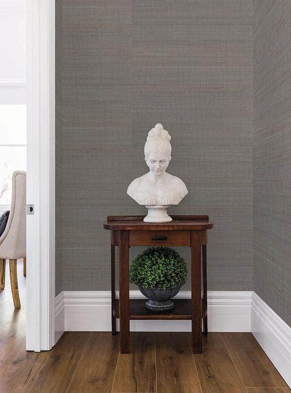 Wallpaper Abaca Weave Wallpaper // Charcoal