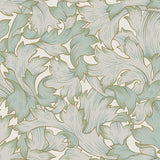 Wallpaper Acanthus Toss Wallpaper // Beige & Seafoam
