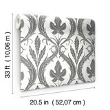 Wallpaper Adirondack Damask Wallpaper // Black & White