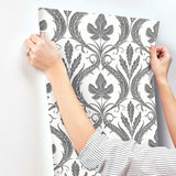 Wallpaper Adirondack Damask Wallpaper // Black & White