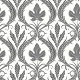 Wallpaper Adirondack Damask Wallpaper // Black & White