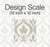 Wallpaper Adirondack Damask Wallpaper // Grey & Beige