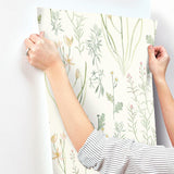 Wallpaper Alpine Botanical Wallpaper // White