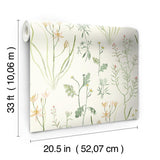 Wallpaper Alpine Botanical Wallpaper // White
