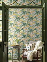 Wallpaper Amalfi Peel & Stick Wallpaper // Pink & Green
