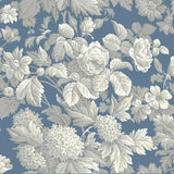 Wallpaper Antique Floral Wallpaper in Wedgewood Wallpaper // Blue & Grey