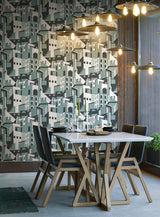 Wallpaper Arch Architectural Peel & Stick Wallpaper // Blue Grey
