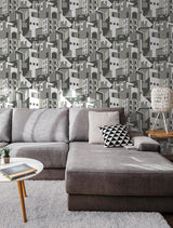 Wallpaper Arch Architectural Peel & Stick Wallpaper // Grey