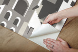 Wallpaper Arch Architectural Peel & Stick Wallpaper // Grey