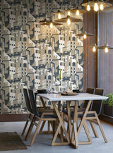Wallpaper Architectural over Architectural Peel & Stick Wallpaper // Beige & Grey
