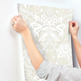 Wallpaper Artichoke Dam Wallpaper // Beige & Gold