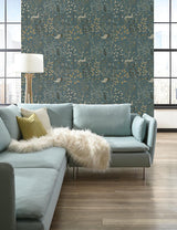 Wallpaper Aspen Wallpaper // Teal & Brown