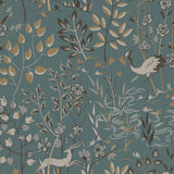 Wallpaper Aspen Wallpaper // Teal & Brown