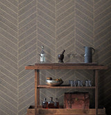 Wallpaper Atelier Herringbone Wallpaper // Grey