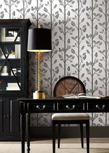 Wallpaper Aviary Branch Peel & Stick Wallpaper // Grey