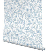 Wallpaper Aviary Peel & Stick Wallpaper // Blue & Cream