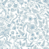 Wallpaper Aviary Peel & Stick Wallpaper // Blue & Cream