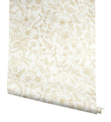 Wallpaper Aviary Peel & Stick Wallpaper // Off White & Gold