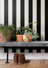 Wallpaper Awning Stripe Wallpaper // Black & White