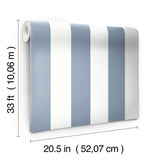 Wallpaper Awning Stripe Wallpaper // Blue