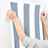 Wallpaper Awning Stripe Wallpaper // Blue