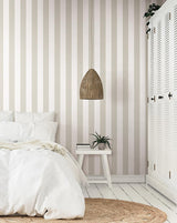 Wallpaper Awning Stripe Wallpaper // Cream