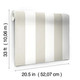 Wallpaper Awning Stripe Wallpaper // Cream