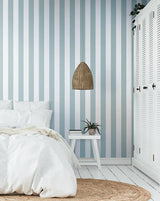 Wallpaper Awning Stripe Wallpaper // Light Grey